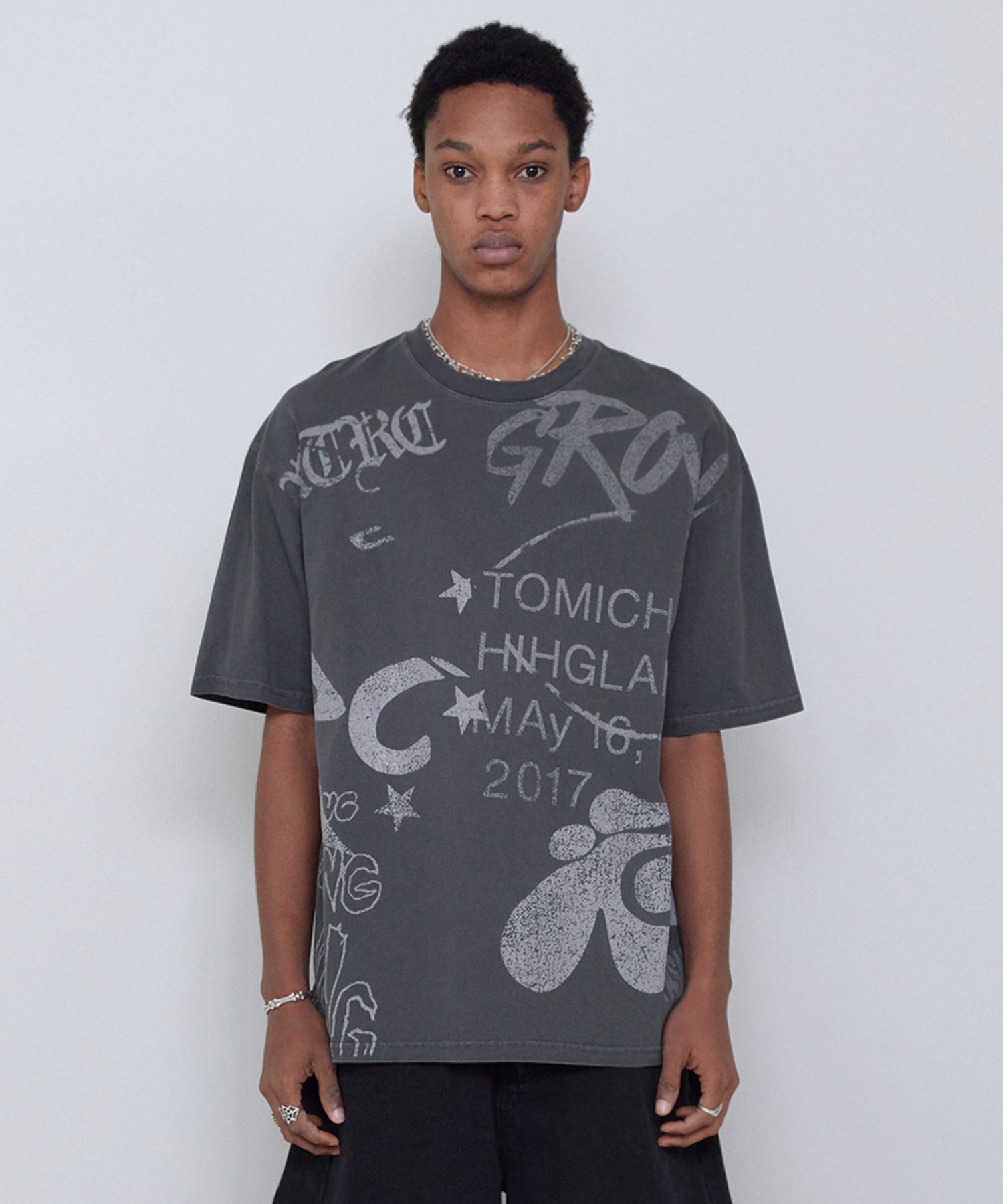 MULTI LOGO TEE [PIGMENT BLACK]